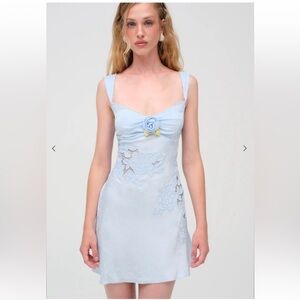 For Love And Lemons Light Blue Lace Dress